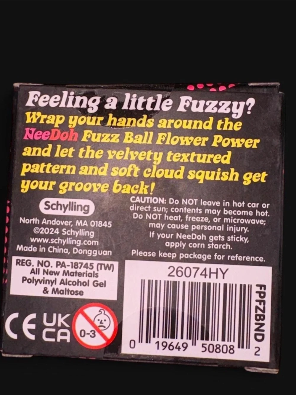 Nee Doh Fuzz Ball - Hot Pink flower power